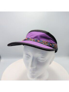 KAVU Hat Visor Purple Mens One Size Geometric Hiking USA Outdoor Gorp Aztec